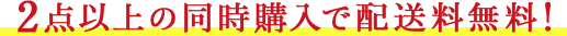 2点以上の同時購入で配送料無料!