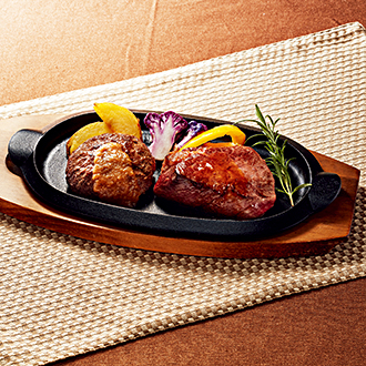 〈ハングリータイガー〉ハンバーグと国産フィレステーキ