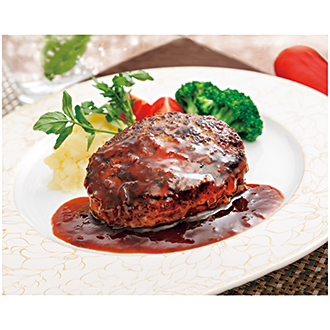 〈ラ・ベットラ・ダ・オチアイ〉落合務監修ハンバーグと黒トリュフソース