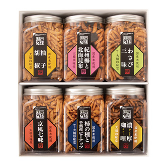 大橋珍味堂 ポット柿の種6種詰合せ
