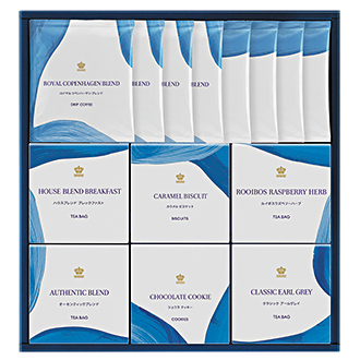 〈ロイヤルコペンハーゲン〉コーヒー・紅茶・クッキーセット