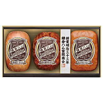 〈鎌倉ハム富岡商会〉エンブレム3本詰合せ