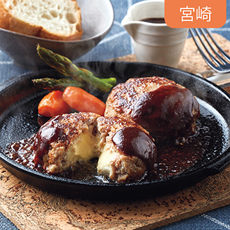 宮崎県産合挽き肉のチーズ入り生ハンバーグ
